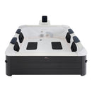 MSpa F-OS063W Oslo Supreme 6-Person Square Spa W/ LED Lights & Integrated App Control, 120 Jets (SAK93516)