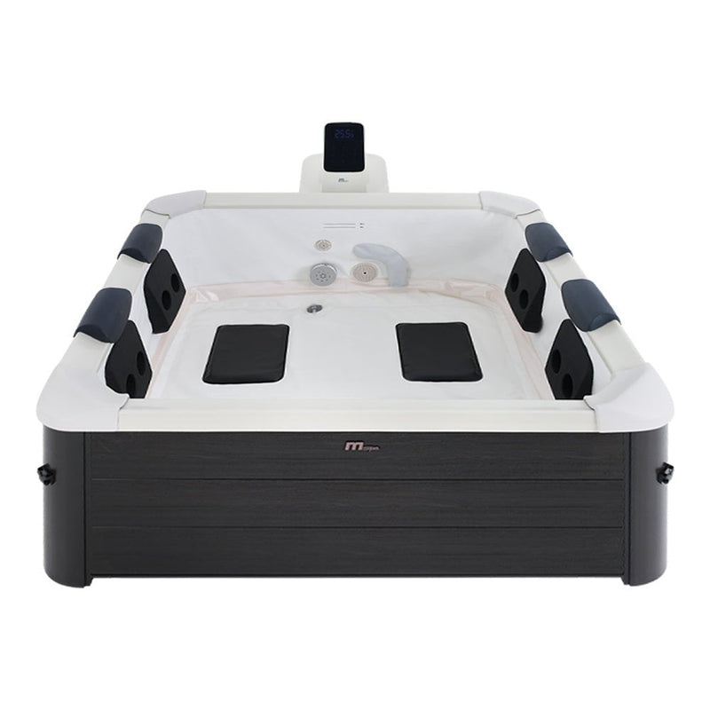 MSpa F-OS063W Oslo Supreme 6-Person Square Spa W/ LED Lights & Integrated App Control, 120 Jets (SAK93516)