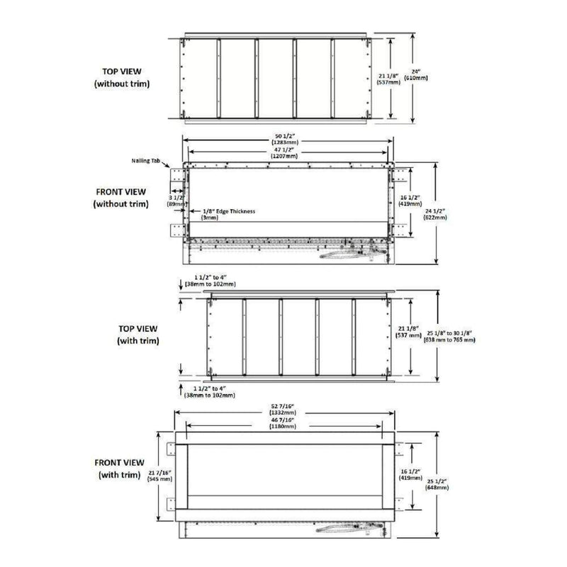 Napoleon Galaxy 48 Outdoor Linear See-Thru Electronic Start Natural Gas Fireplace, 50" [GSS48STE] (SAK67432)