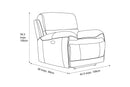 Valencia Oliver Top Grain Leather Recliner Seat, Black