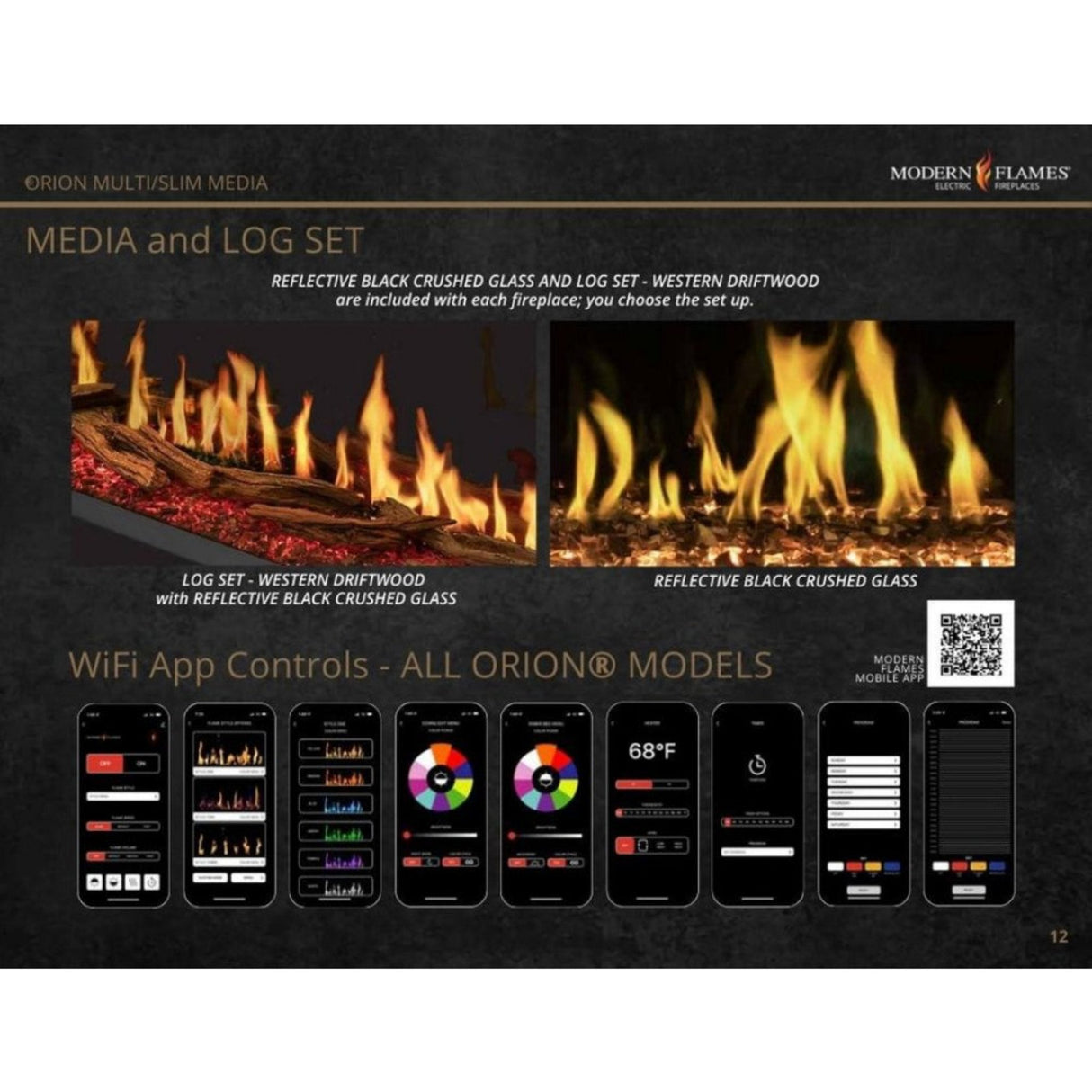 Modern Flames Orion Multi 100" Heliovision Multi-Sided Electric Fireplace [OR100-MULTI] (SAK38017)