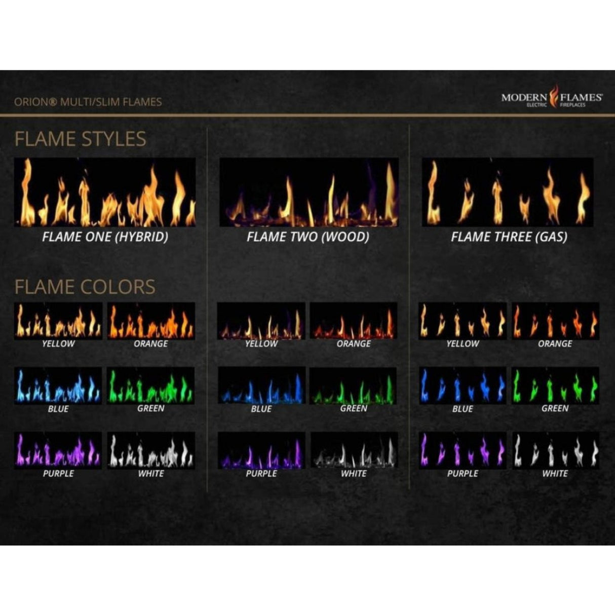 Modern Flames Orion Multi 100" Heliovision Multi-Sided Electric Fireplace [OR100-MULTI] (SAK38017)