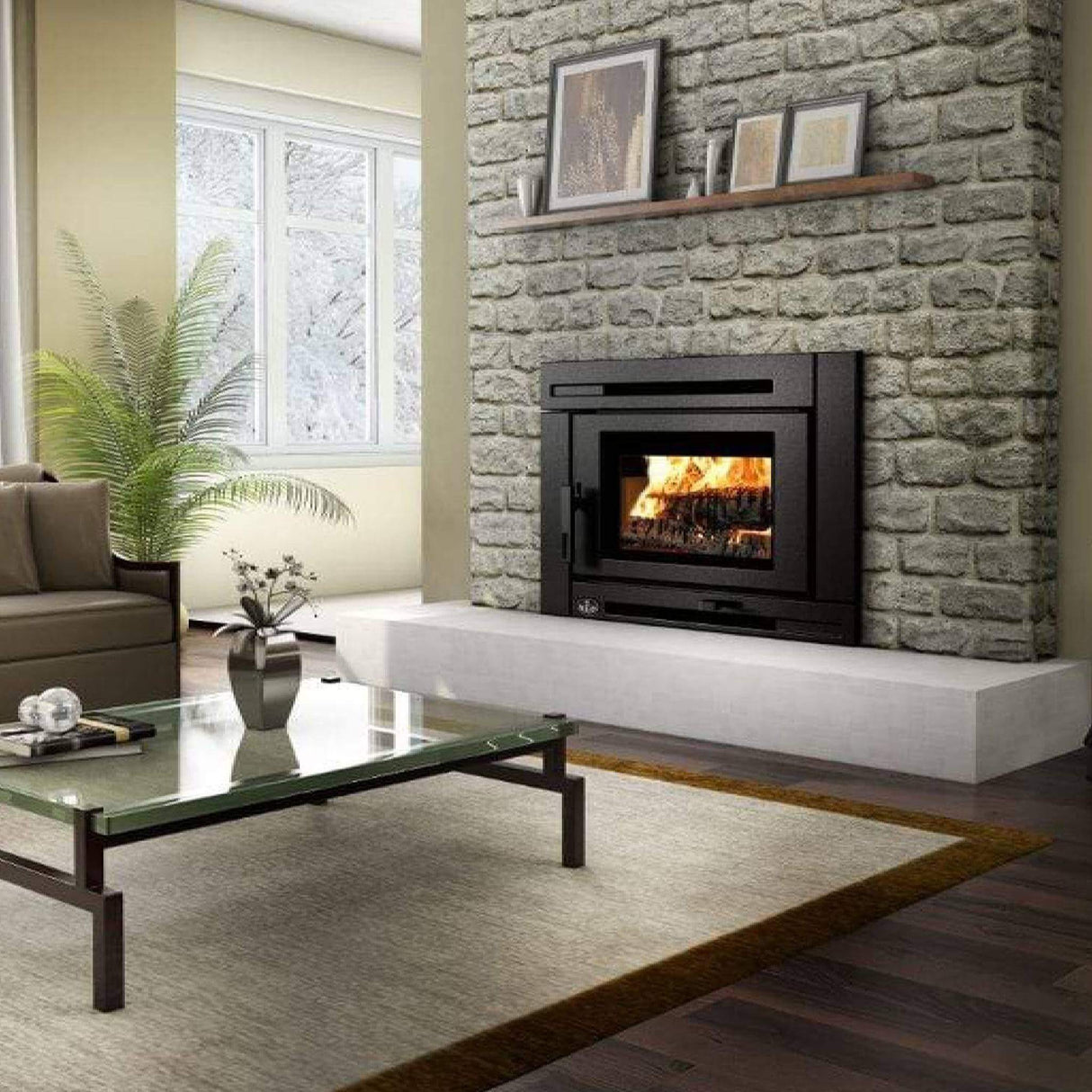Osburn Matrix 2000 Wood Black Fireplace Insert [OB02028] (SAK90214)