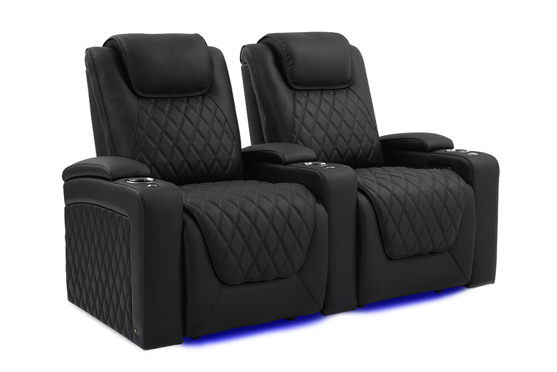 Valencia 2025 New Oslo Luxury Home Theater Seating Row of 2, Onyx