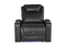 Valencia Oslo XL Leather Home Theater Seating Row of 4 Loveseat Right, Midnight Black