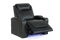 Valencia Oslo XL Leather Home Theater Seating Row of 5 Loveseat Right, Midnight Black