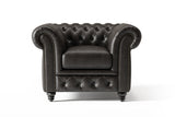 Parma Leather Chesterfield Accent Chair