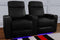 Valencia Piacenza Leather Home Theater Seating Power Headrest Row of 2, Black