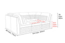 Valencia Pisa Top Grain Nappa 11000 Leather Lounge Sectional Sofa, U Shape Sectional, Black
