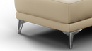 Valencia Pista Modern Top Grain Leather Reclining Sectional Sofa with Left-Hand Facing Chaise, Beige