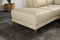 Valencia Pista Modern Top Grain Leather Reclining Sectional Sofa with Left-Hand Facing Chaise, Beige