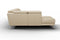 Valencia Pista Modern Top Grain Leather Reclining Sectional Sofa with Left-Hand Facing Chaise, Beige