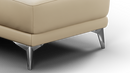 Valencia Pista Modern Top Grain Leather Reclining Sectional Sofa with Right-Hand Facing Chaise, Beige