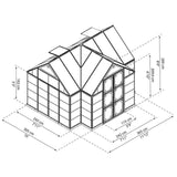 [10X12FT] Premium T-Shaped Cathedral Outdoor Walk-In Greenhouse And Solarium (91364285)