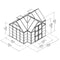 [10x12FT] Premium T-Shaped Cathedral Outdoor Walk-In Greenhouse And Solarium (91364285)