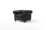 Parma Leather Chesterfield Accent Chair