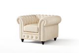 Parma Leather Chesterfield Accent Chair