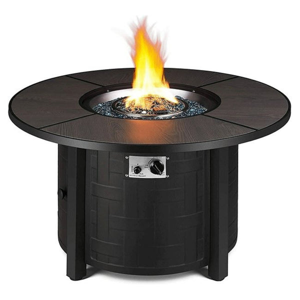 Premium 42" Outdoor Propane Patio Gas Fire Pit Coffee Table W/ Cover, 50K BTU (SAK95331)