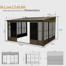 [10x12FT] Premium Against Wall Mounted Solarium Sunroom With Galvanized Steel Sloping Roof (SAK96375)