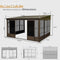 [10x12FT] Premium Against Wall Mounted Solarium Sunroom With Galvanized Steel Sloping Roof (SAK96375)