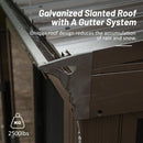 [10x12FT] Premium Against Wall Mounted Solarium Sunroom With Galvanized Steel Sloping Roof (SAK96375)