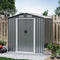 [06X04FT] Premium Garden Galvanized Steel Storage Shed W/ Lockable Sliding Doors (SAK75842)