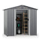 [06X04FT] Premium Garden Galvanized Steel Storage Shed W/ Lockable Sliding Doors (SAK75842)