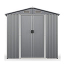 [06X04FT] Premium Garden Galvanized Steel Storage Shed W/ Lockable Sliding Doors (SAK75842)