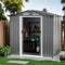 [06X04FT] Premium Garden Galvanized Steel Storage Shed W/ Lockable Sliding Doors (SAK75842)