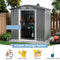 [06X04FT] Premium Garden Galvanized Steel Storage Shed W/ Lockable Sliding Doors (SAK75842)