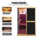 Premium Large 2-Person V-Shaped FAR Infrared Sauna Room With Double Glass Doors, 1980W (SAK96413)