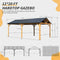 [12x20FT] Premium Outdoor Double-Layer Galvanized Steel Hardtop Gazebo Pergola For Patio (92475381)