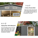 Premium Outdoor Galvanized Steel Backyard Storage Shed W/ Dual Lockable Sliding Doors, 11x13' (95382641)