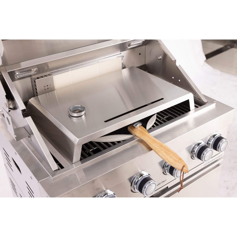 Premium Outdoor Kitchen With 32 Inch 60000 BTU Built-In Stainless Steel LPG Gas Grill, Door And Drawer Combo And Stainless Steel Ice Box (SAK98661)