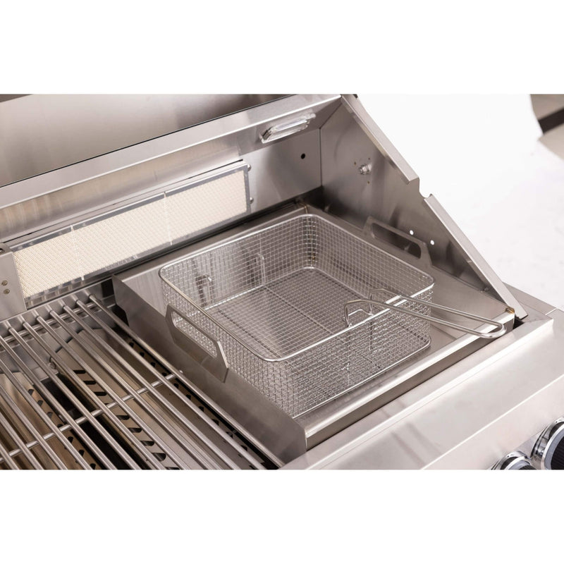 Premium Outdoor Kitchen With 32 Inch 60000 BTU Built-In Stainless Steel LPG Gas Grill, Door And Drawer Combo And Stainless Steel Ice Box (SAK98661)