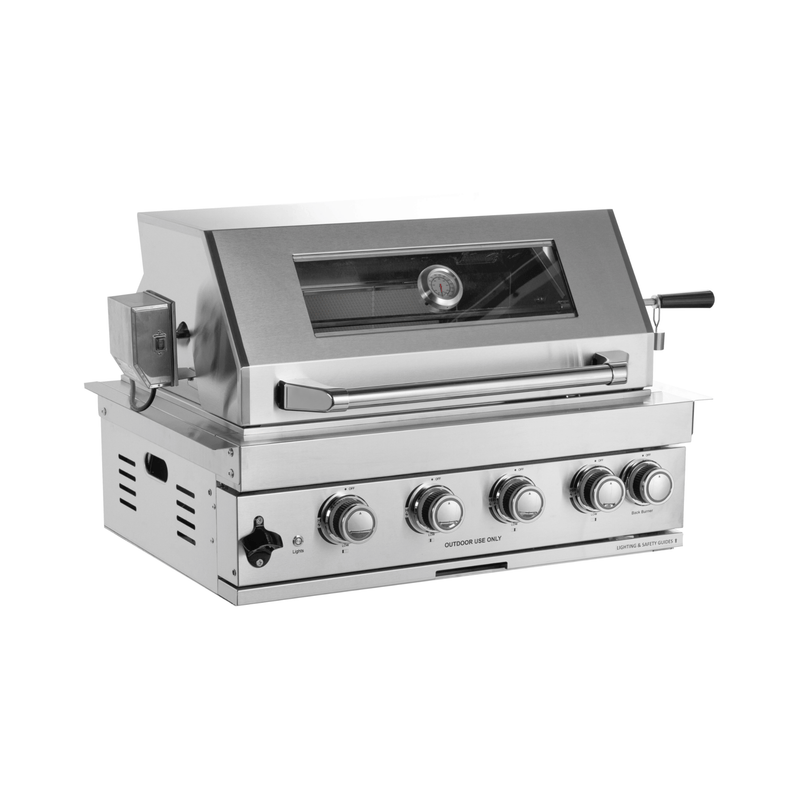 Premium Outdoor Kitchen With 32 Inch 60000 BTU Built-In Stainless Steel LPG Gas Grill, Door And Drawer Combo And Stainless Steel Ice Box (SAK98661)