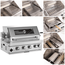 Premium Outdoor Kitchen With 32 Inch 60000 BTU Built-In Stainless Steel LPG Gas Grill, Door And Drawer Combo And Stainless Steel Ice Box (SAK98661)