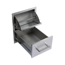 Premium Outdoor Kitchen With 32 Inch 60000 BTU Built-In Stainless Steel LPG Gas Grill, Door And Drawer Combo And Stainless Steel Ice Box (SAK98661)