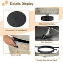 Premium Round Outdoor Propane Patio Gas Fire Pit Table W/ Lava Rock & Cover, 36" (SAK24173)