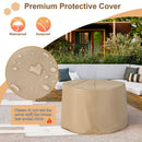 Premium Round Outdoor Propane Patio Gas Fire Pit Table W/ Lava Rock & Cover, 36" (SAK24173)