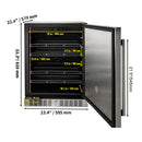 Premium Single Door Stainless Steel Built-In Wine Beverage Undercounter Refrigerator, 5.3 Cu.Ft. (SAK95276)