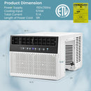 Premium Window Room Air Conditioner Unit With Remote, 6000/8000 BTU (SAK63172)