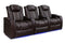 Valencia 2025 New Tuscany Leather Home Theater Seating Row of 3, Dark Chocolate