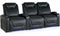 Valencia Oslo XL Leather Home Theater Seating Row of 3 Loveseat Right, Midnight Black