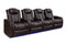 Valencia 2025 New Tuscany Leather Home Theater Seating Row of 4, Dark Chocolate