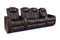 Valencia 2025 New Tuscany Leather Home Theater Seating Row of 4 Loveseat Center, Dark Chocolate