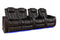 Valencia 2025 New Tuscany Leather Home Theater Seating Row of 4 Loveseat Left, Dark Chocolate