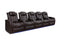 Valencia 2025 New Tuscany Leather Home Theater Seating Row of 5, Dark Chocolate