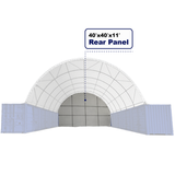 Rear Cover for Gold Mountain Shipping Container Canopy Shelter 40'x40'x11'