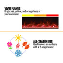 Remii Extra Tall 55" Electric Fireplace With Remote Control [102755-XT] (SAK25578)